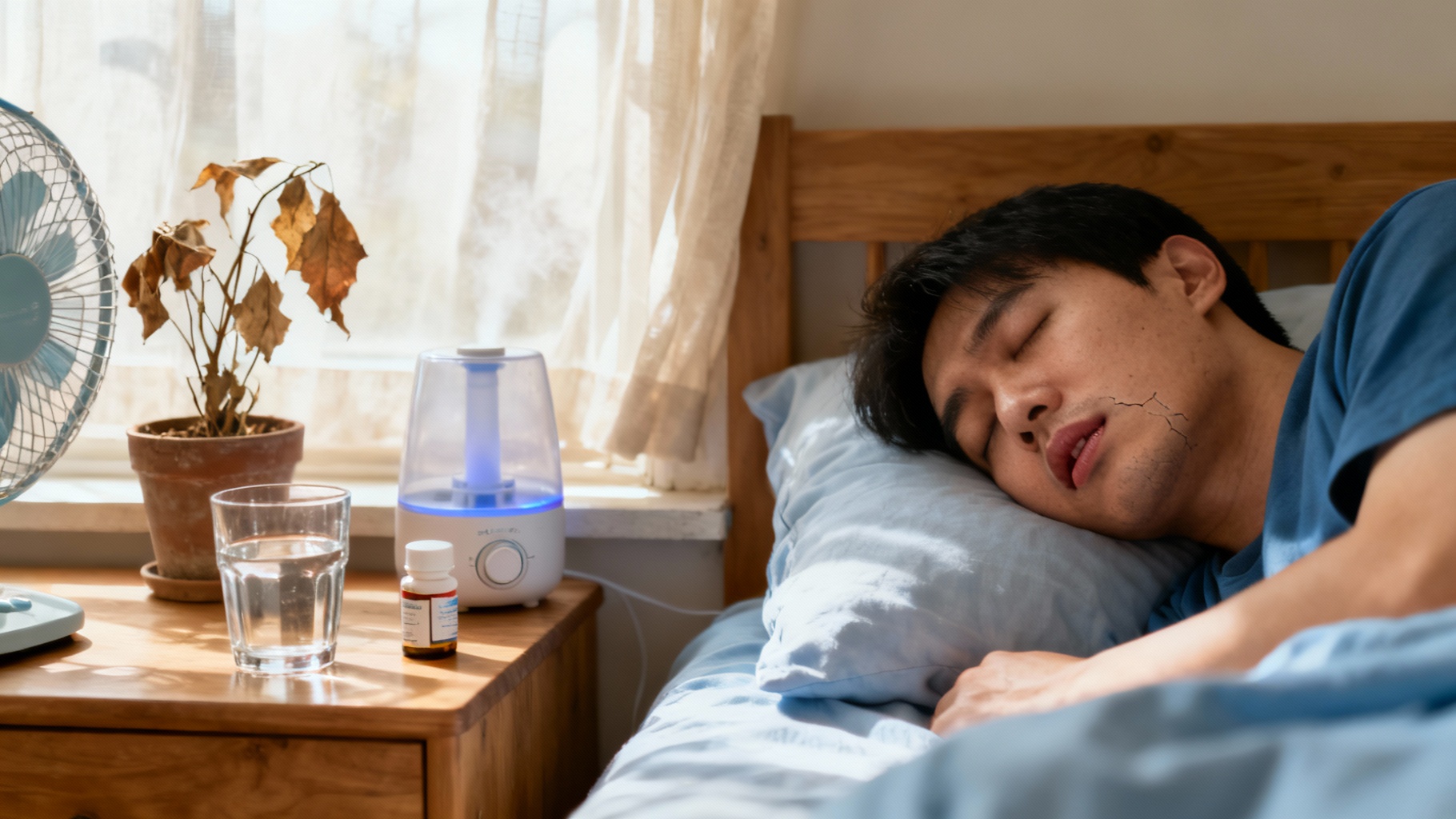 Bouche très sèche en dormant : causes et solutions