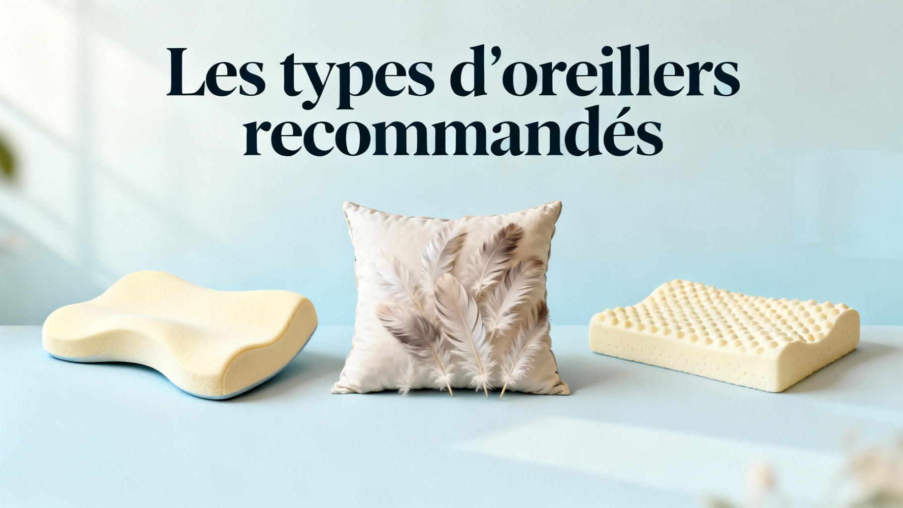 L'oreiller conseillé par les kinés : guide d'achat complet 1 Les types d'oreillers recommandés