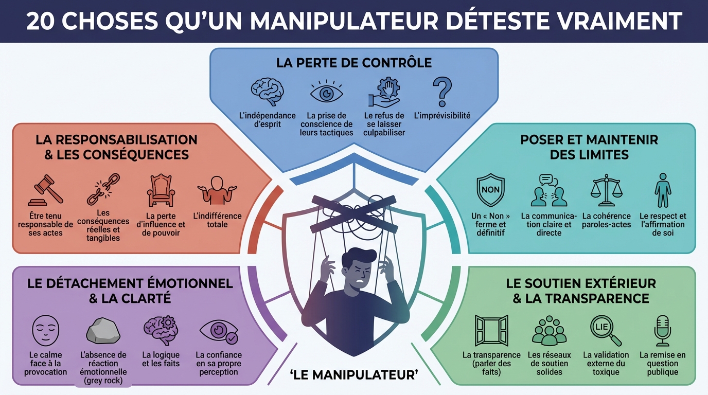 Les 20 choses qu'un manipulateur déteste