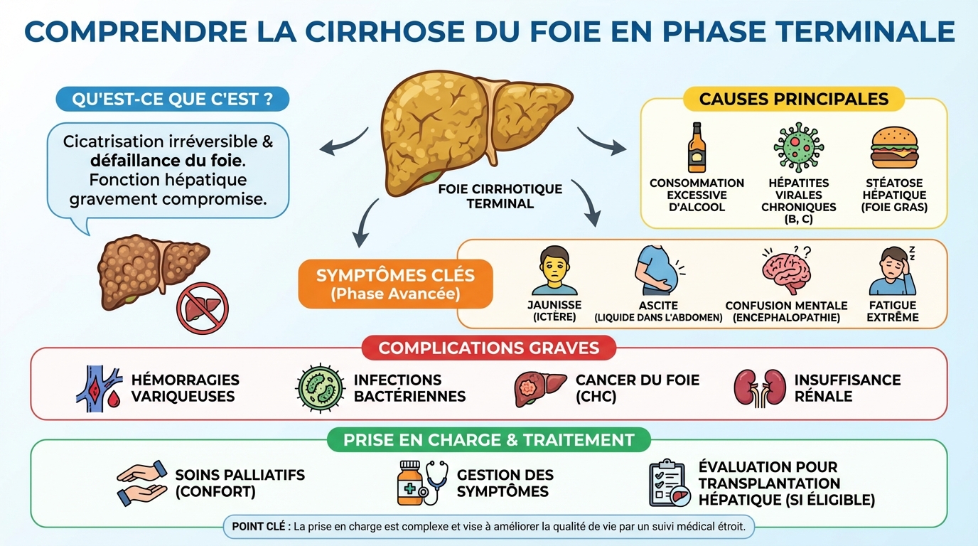Symptômes de la cirrhose en phase terminale