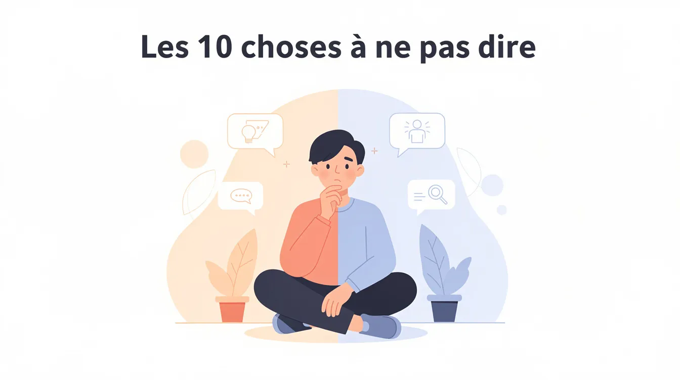 Les 10 choses à ne pas dire