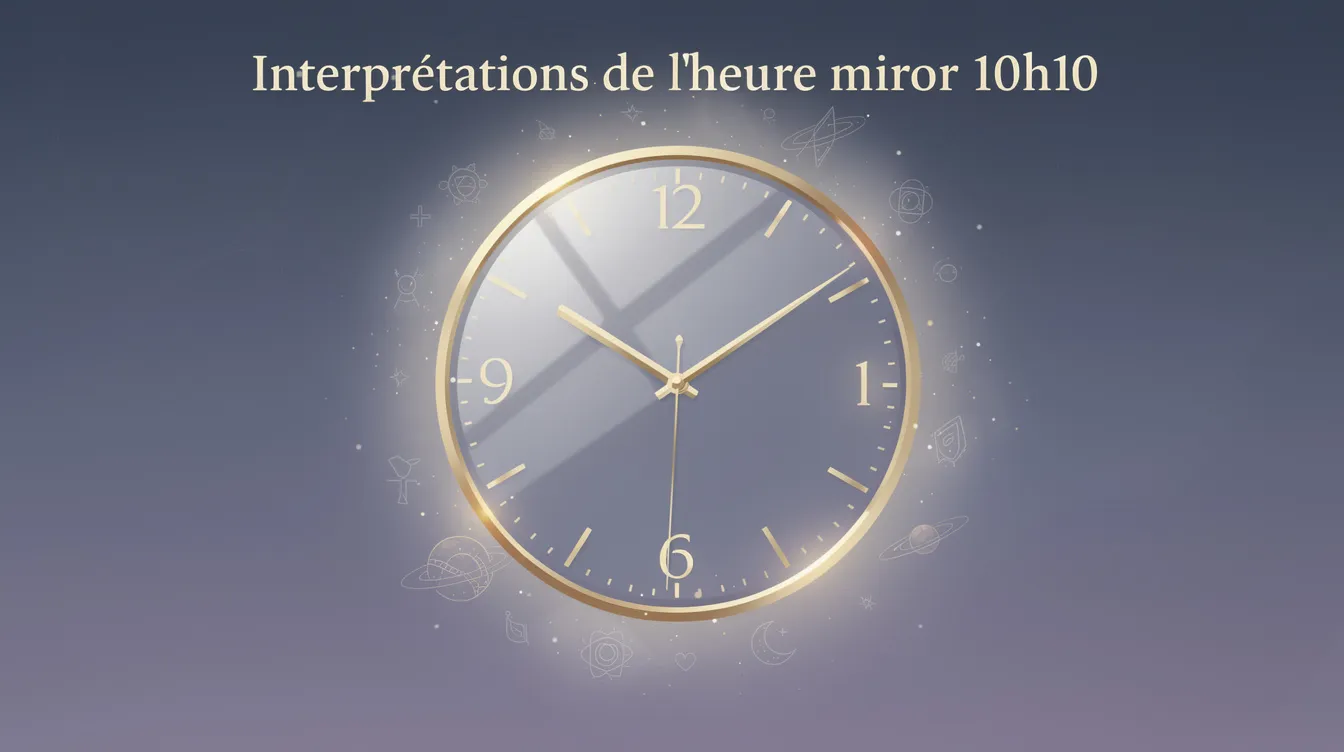 Interprétations de l'heure miroir 10h10